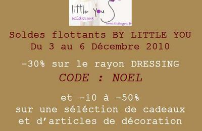 Soldes flottants Little You : -30% sur tout le dressing !