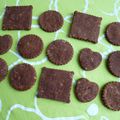 biscuits hyperprotéinés châtaigne cacao riz bambou sans gluten (diététiques, sans sucre ni beurre ni oeuf et riches en fibres)