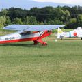 Piper J3C-65 Cub HB-OXR Flugschule Eichenberger A.G, Buttwil. Prangins La Côte August 17. 2013. Photo: Jean-Luc