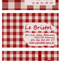 Nouvelle carte de visite pour le café le Bristol