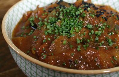 Tajine d'aubergine aux dattes