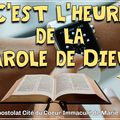 🕐📖 C'est l'heure de la Parole de Dieu 📖🕐 14 08 19