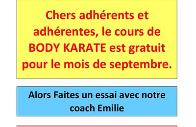 Cours de Body Karaté