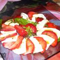 Assiette de fraises-mozzarella