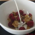 ♥ Muesli aux raisins, airelles, et framboises