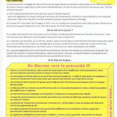 Actions contre la loi travail : Même l'été, l'UL était sur pont !