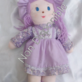 Poupée Chiffon Candy Robe Cheveux Bonnet Violet Giftoys