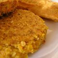 Galettes flocons d'avoine et carottes et tartinade de lentilles corail