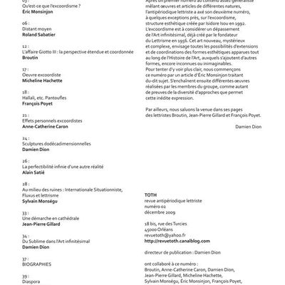 Sortie de TOTH n°2, spécial excoordisme