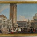 Johann Richter, Venice, the Piazzetta looking north-west towards the campanile, with the Biblioteca, the Procuratie Vecchie,..