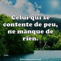 Celui qui se contente de peu 💚💚💚, Ne manque de rien 💚💚💚...