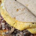 TORTILLA Aux Champignons Crème au Chèvre