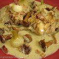 Blanquette de lapin au riesling et aux girolles