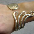 Bijoux: Bracelet - fourchette en métal argenté ou doré