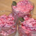 Glace framboises / fromage blanc