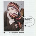 Bonnet, snood et mitaines femme jacquard, Phil Light