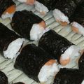 mini maki à la truite fumée