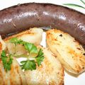 Boudin noir de Mortagne aux topinambours rôtis