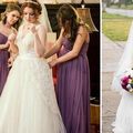 Une robe de mariée a transmis la troisième génération dans l'allée