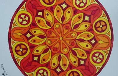 Mandala d'avril en couleurs