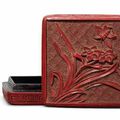 Two carved cinnabar lacquer boxes and covers, Ming dynasty (1368-1644)