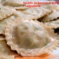 Raviolis au Saumon et aux Epinards