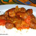 Rougail de Véro mais avec des merguez