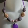 Collier en silicone violet n°21