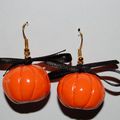 Boucles d'oreilles citrouille