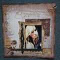 page challenge "bacscrap coeur de scrap:1 page et 2 cartes"