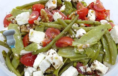 Salade de pois gourmands à la féta