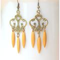 Boucles d'oreilles collection "Indy" - coloris camel