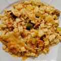 Gratin de Crozets , Poireaux , Comté , Chorizo