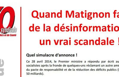 Lettre de Valls aux Députés PS : Désinformation ?