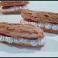 Eclair chantilly et fraises ( avec craquelin)