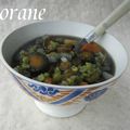 Soupe de pois cassés aux légumes racines