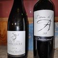 Sancerre : Gérard Boulay : La Côte 2014, Castillon-Côtes de Bordeaux : Domaine de l'A 2017