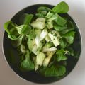 Salade verdissima : mâche, avocat, fenouil, et pomme ... verte
