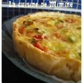 Quiche thon-tomates et pois gourmands (Pâte brisée express)