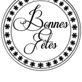 "Bonnes Fêtes" rond et flocons