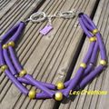 collier macaronis violet