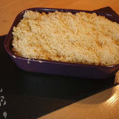  Gratin de pâtes au thon et thym