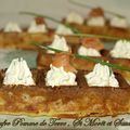 Gaufre de pomme de terre , st Morêt et saumon
