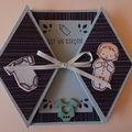 Carte Diamant pour un Bébé mignon 