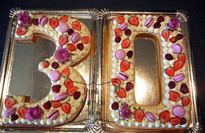 Number cake "30" - rose