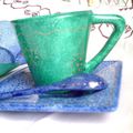 Arts de la table :des tasses, café ou thé ? porcelaine peinte main
