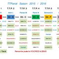 Calendrier des rencontres 2015 2016 Phase 1