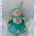 Doudou Peluche Ours Musical Vert Bleu Nuage Etoiles Doudou Et Compagnie