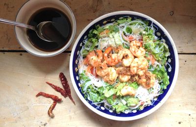 Salade thaï aux crevettes