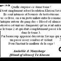 Avis : Maryrhage & Amheliie - [Blood of silence] - T4 - Klaxon